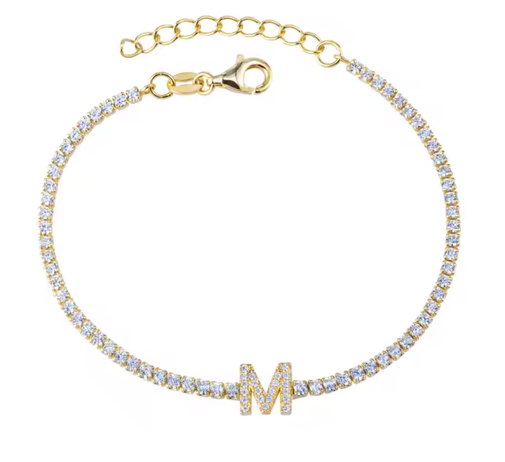 INITIAL ZIRCONIA BRACELET