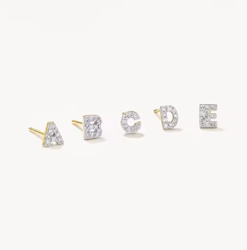 INITIAL EARRING PAIR